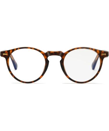 LIGOES TR90 Round Cat Eye Anti Blue Light Glasses for Women & Men - Retro Leopard Eyewear Frame - Buy Online on GoSupps.com