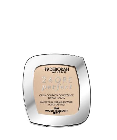 DEBORAH Deborah Milano - 24 Hour Perfect Compact Powder SPF 15 N3 Rose ultra-fine texture optimal action soothing and regenerating suitable for sensitive skin 9 g 1 item