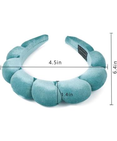 AOENJIE Spa Headbands for Washing Face or Makeup Sponge Bubble Skincare Headbands Puffy Terry Cloth Hairband for Women Skin Care Makeup Headwear Hair Accessories for Girls Cyan blue - Buy Online on GoSupps.com