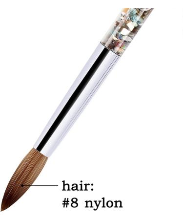 Yangyou 2Pc Rose Gold Kolinsky Sable Acrylic Nail Brush with Liquid Flow Glitter Nail Art Brush for Nail Art Tool 10 - Buy Online on GoSupps.com