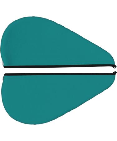 Hair Towel Wrap for Quick Drying | Turban Style Hair Drying Towel with Button in Teal - Buy Online on GoSupps.com