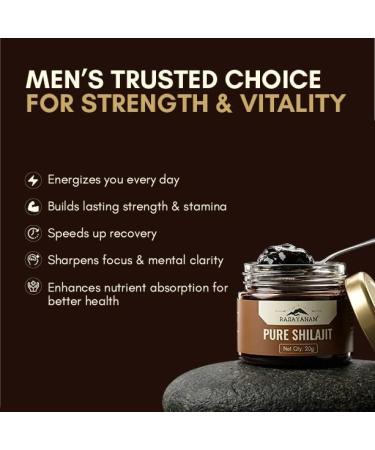 Rasayanam Pure Himalayan ShilajitShilajeet Resin From Gilgit Mountains Tested for safety Natural Source of Fulvic Acid Pack of 4 20g each Pack of 4 80g - Buy Online on GoSupps.com