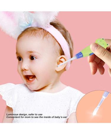 LED Flashlight Earpick - Cute Cartoon Earwax Removal Tool with Tweezers & Scoop - Green Cat Design - High-Quality ABS Material - Buy Online on GoSupps.com