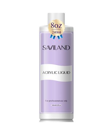 SAVILAND Acrylic Liquid - 8 oz Acrylic Liquid for Acrylic Powder Low Odor Non-Yellowing Professional Acrylic Nail Supplies for Nail Salon Home DIY - Buy Online on GoSupps.com