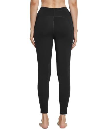 FitsT4 Girls Riding Pants - Kids Equestrian Breeches with Knee-Patch, Youth Schooling Tights - Black (Small) | Pockets Included - Buy Online on GoSupps.com