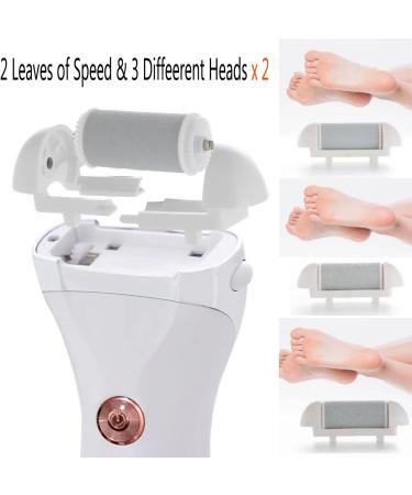 Foot Callus Remover Professional Electric Pedicure Callus Remover Rechargeable Foot File with 6 Roller Heads for Feet Care - Buy Online on GoSupps.com