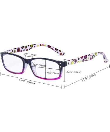 Eyekepper Women's Reading Glasses 4-Pack - Cute Dot Pattern +2.00 Strength - Stylish & Comfortable Eyewear for Readers - Buy Online on GoSupps.com