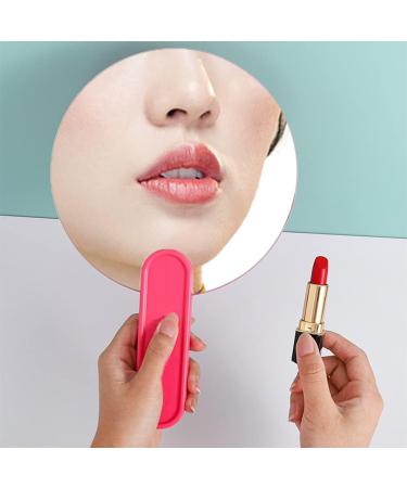 Large Cute Handheld Mirror for Shaving & Makeup | Single-Sided Portable Vanity Mirror - Blue - Buy Online on GoSupps.com