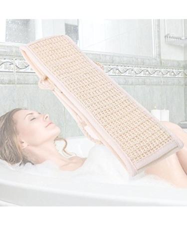 AKOAK Natural Cotton and Linen Bath Towel with Exfoliating Massage Brush - 1 Pack - Buy Online on GoSupps.com