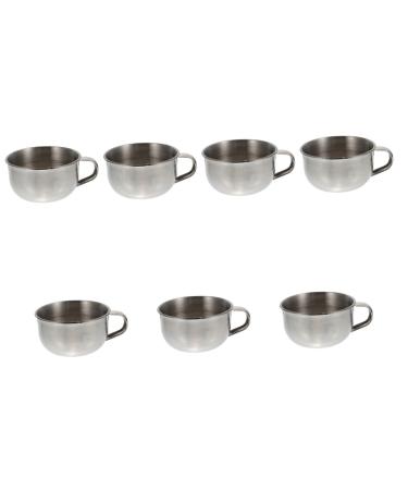 7 Pcs Shaving Soap Bowl Set Man Stainless Steel Simple