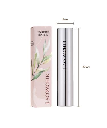LACOMCHIR Moisturizing Shine Lipstick - Hydrating High Pigment Lip Makeup with Rose Oil - Cruelty-Free & Gluten-Free - Shade 01 - Buy Online on GoSupps.com