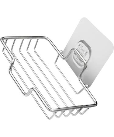 Amosfun 5pcs Stainless Steel Soap Holder Soap Holder for Shower Wall Soap Rack Stainless Steel Soap Wall-mount Holder Soap Bar Sink Drain Self-draining Soap Boxes Soap Dish Holder Square - Buy Online on GoSupps.com