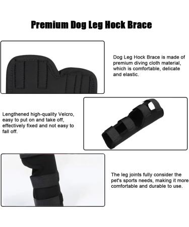 Dog Knee Brace 2 Pcs Canine Rear Hock Joint Brace Support Helps Relieve Injured Dislocated Patella Arthritis or Diseased Pet's Legs Dog Leg Braces for Back Leg|Black (XL) - Buy Online on GoSupps.com
