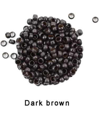 200pcs 2.5mm Copper Nano Rings Beads Hair Extension Nano Rings Beads (Dark Brown) 200pcs Dark brown - Buy Online on GoSupps.com