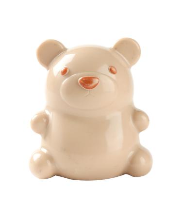 Bear Finger Nail Brush | Cute Bear Hand Fingernail Brush Cleaner | Easy To Grip Bear Finger Nail Brush With Soft Bristles Gently Cleans Kid's Nails Beige