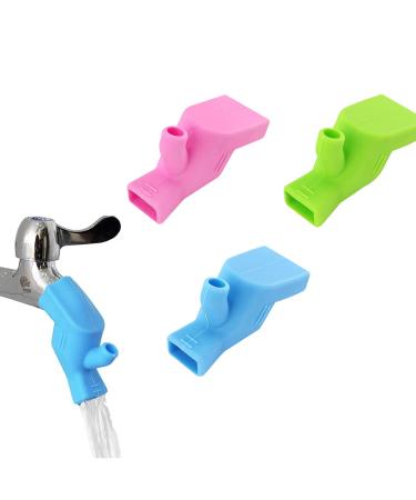 The 3-colored tap is delayed.The tap is delayed for the quality of the children's food.The silicone tap is delayed when children wash hands and faces.