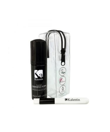 Kalentin KALENTIN Vegan Eyelash Extension Mousse Kit + Brush | Cleansing Foam + Brush 50 ml