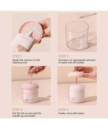 dijiusidy Foam Maker Portable Manual Facial Body Cleaning Bubbler Hand Wash Foamer Bottle Foaming Tools Skincare Beauty Salon Pink Gold - Buy Online on GoSupps.com