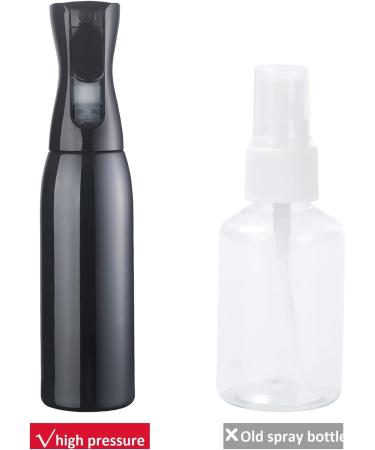 ZHIYE Hair Spray Bottle Continuous Water Mister Bottle Empty Aerosol Fine Mist Curly for Taming in Morning Hairstyling Plants Pets Cleaning-5.4oz/160ml (Black) 160 ml Black - Buy Online on GoSupps.com