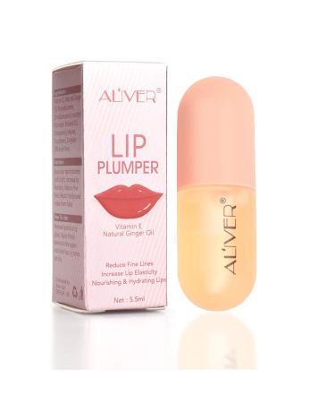 Lip Plumper 2 Pack Ginger Natural Lip Plumper Gloss and Lip Care Serum Lip Enhancer for Fuller Lip Plumping Balm Beautiful Fuller Hydrating & Reduce Fine Lines