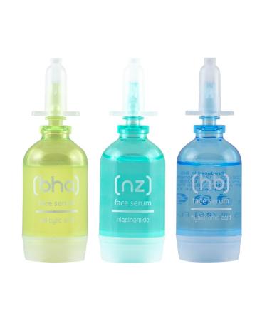 Skincyclopedia Blemish Correct Facial Serum Skincare Set with a 2% Salicylic Acid Serum a 10% Niacinamide Face Serum & a 10% Hyaluronic Acid Complex Serum (3 Serums x15ml) for Oily and Blemished Skin