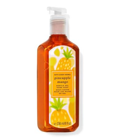 Bath Body Pineapple Mango Gentle Gel Hand Soap | 8 Fl Oz | Scented with Natural Essential Oils