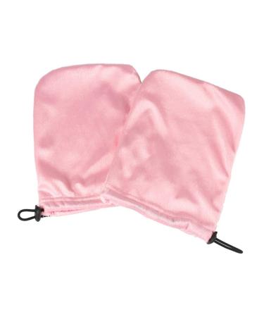 minkissy 2 Pairs Gloves Heated Glives Paraffin Wax Cover Paraffin Hand Foot Cover Paraffin Accessories Cozies Hand and Foot Liners Hot Wax for Hands Wax Bath Mitts Hand Wax Sock Manicure 28x20cm Pink