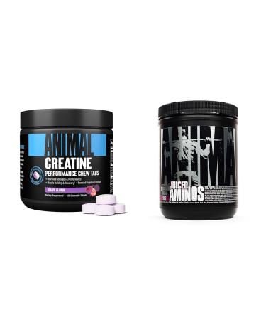 Animal Creatine Chews Tablets - Enhanced Creatine Monohydrate with AstraGin to Improve Absorption & Juiced Amino Acids - BCAA/EAA Matrix Plus Hydration with Electrolytes and Sea Salt