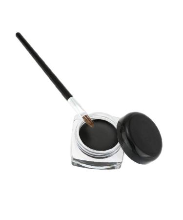 Liner Gel Waterproof Long Lasting Drama Makeup Gel Eyeliner Eyeliner with Beauty Cosmetic Brush Last All Day Long (Black, 0.18oz/5g) Indoor and Outdoor