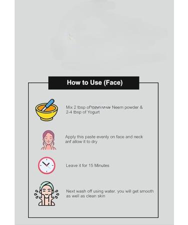 Pure Neem Powder Leaves for Eating & Drinking skin and Hair Nutrition Dehydration Evens Skin Tone Acne Pimples/Hair Thicker & Stronger -200 Gram - Buy Online on GoSupps.com