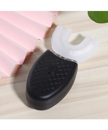 FDIT Waterproof Rechargeable U-Shaped Electric Toothbrush - Silicone Ultrasound Whitening Brush with 4 Modes (Black) - International Shipping Available - Buy Online on GoSupps.com