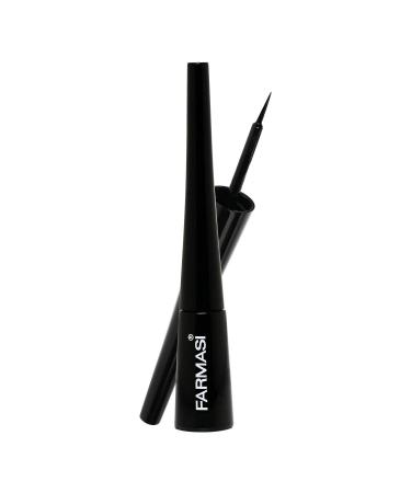 FARMASi Deep Look Eyeliner  Quick Drying  Smudge Proof  non-Flowing Formula and Special Sponge Tip Creates Clear Fine & Thick Lines on the Lash Line  0.13 fl. oz. / 4.5 ml (Thick Tip)