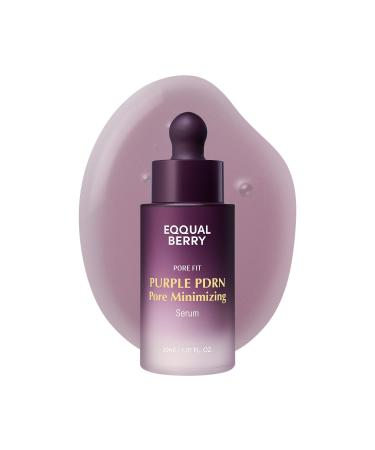 EQQUALBERRY Purple PDRN Pore Minimizing Serum Vegan Collagen & Peptides for Pore Refining & Skin Elasticity | Niacinamide & CICA Exosome for Calming | Korean Glass Skin 30ml