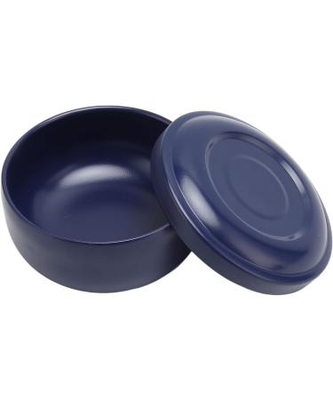 Men's Shaving Soap Bowl with Lid | Dark Blue Wet Shaving Kit Addition | Premium Shaving Cream Bowl for Smooth Shaves - Buy Online on GoSupps.com