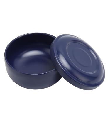 Men's Dark Blue Shaving Soap Bowl with Lid - Premium Wet Shave Set for Cream & Soap - Buy Online on GoSupps.com