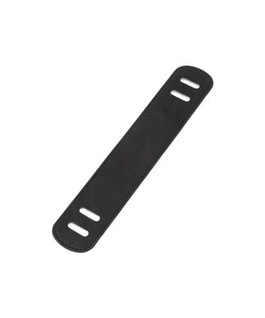 Generic Leather Shoulder Strap with Handle PU Leather Bag Strap Pad for Laptop Case black S