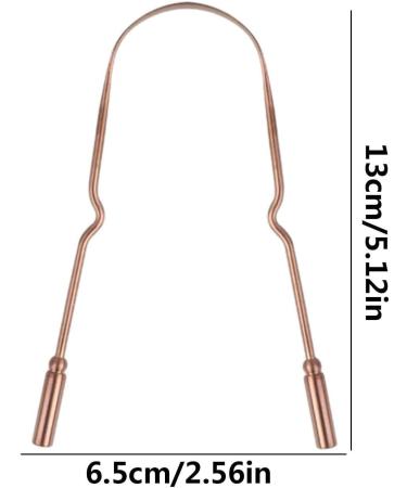 Facynde Metal Tongue Scraper | Stainless Steel U-Shaped Cleaner for Oral Hygiene | Antique Copper Design for Fresh Breath - Buy Online on GoSupps.com