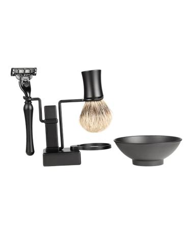 Fomiyes 2-part razor for men shaving soap for men cream suit Bart-razor shell men's razor for the shaving tool set for men manual brush holder container