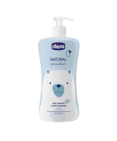 Chicco CHICCO Natural Sensation Tearless Shampoo with Aloe and Sweet Almond Oil for Sensitive Baby Skin Delicate 500 ml Size