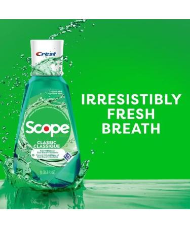 (2-Pack) Crest Scope Classic Mouthwash - 33.8 oz (1L - Buy Online on GoSupps.com