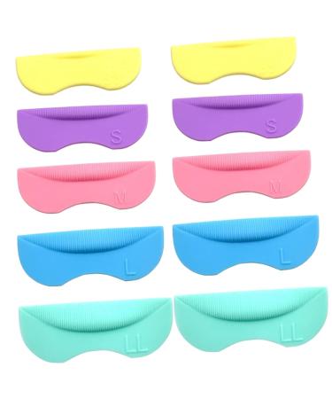 5 Pairs Eyelash Auxiliary Patch Eyelash Perming Cushion Lash Perming Silicone Pad Silicone Pads for Lash Lift Eyelash Supplies Silicone Lash Lift Pads Silica Gel Multicolor Suite