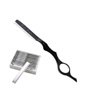 Fomiyes 1 set 11 pieces of hairdresser razor razor for hair haircut harry hair cutting screens hairdressing ridge hairdresser razor razor barber man household razor blade