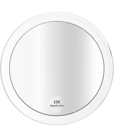 6-Inch Snowflakes Travel Magnifying Mirror with 15x Magnification and Suction Cups for Easy Makeup Application and Precision Grooming - Buy Online on GoSupps.com