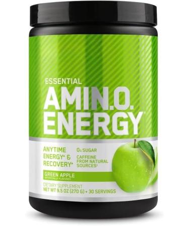 ON Essential Amino Energy | Amino Acid & Energy Formula | 5 Grams of Amino Acids 100 mg of Naturally Sourced Caffeine 5 Calories Sugar Free | 30 Servings (Green Apple) Green Apple 30 Servings (Pack of 1)