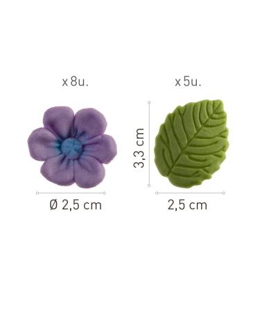 Deco Magic24 Edible Flowers for Cakes - 8 Piece Sugar Flower Set 4 Colors Vegetarian Torte Decoration - Buy Online on GoSupps.com