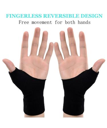 Wrist Thumb Arthritis Gloves (2Pcs) - Compression Sleeves with Gel Pad for Arthritis and Carpal Tunnel - Breathable Fingerless Gloves for Men & Women - Buy Online on GoSupps.com