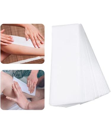 100PCS White Disposable Non-woven Hair Removal Wax Strip Hair Remove Paper Depilatory Epilator for Arms Legs Lip Eyebrow Oxter of Women and Men(size:7.87 x 2.76inch) - Buy Online on GoSupps.com