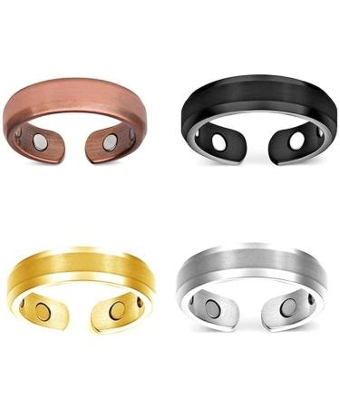 Magnetic Therapy Rings for Women & Men | Fashionable Health Jewelry for Detox & Weight Loss | Lymphatic Support | Silver Magnetic Rings - Buy Online on GoSupps.com