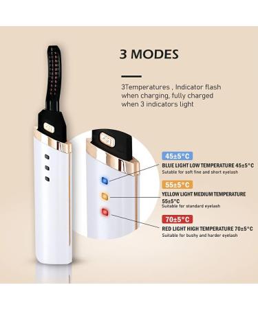 dijiusidy Heating Eyelash Curler Electric Styling Makeup Anti-scald Eyelashes Curling Portable Travel Pocket Lashes Make Up White - Buy Online on GoSupps.com
