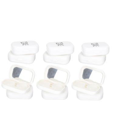 Solustre pack with 24 pieces of lens carrier bag container for travel lens containers contact lenses case portable lens carrier contact lens organizer invisible
